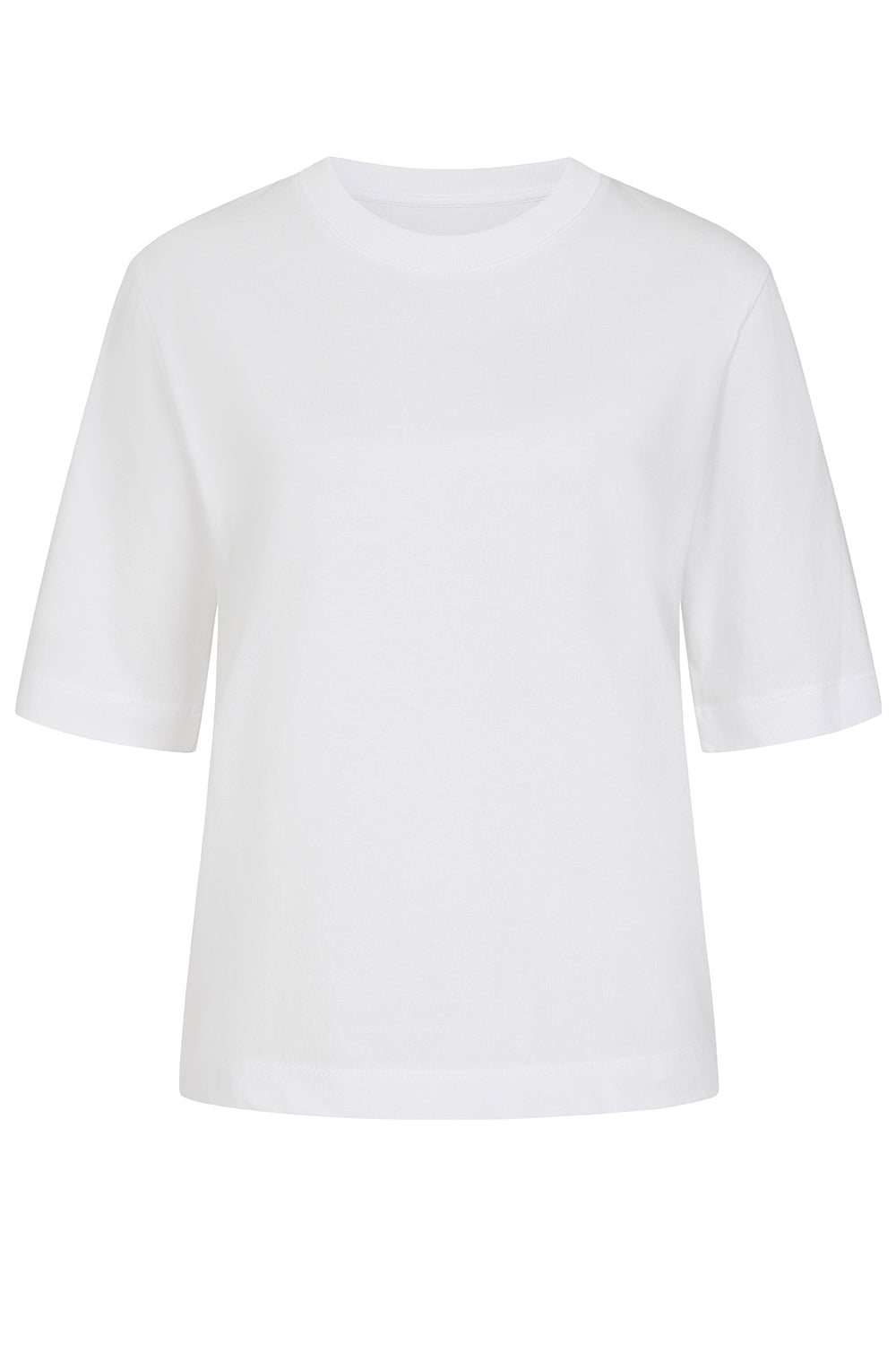 Boxy Plain White Organic Cotton Tee
