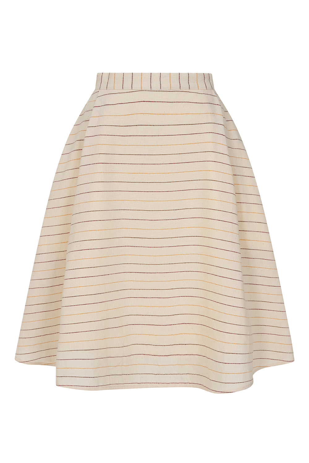 Jenna Pinstriped knee-length Full Skirt