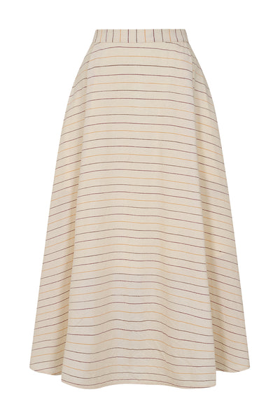 Jenna Pinstriped Midi-length Full Skirt