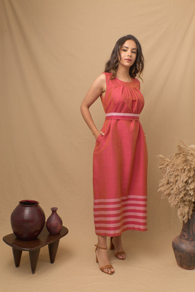 Sleeveless Fadila Shift Dress Pink