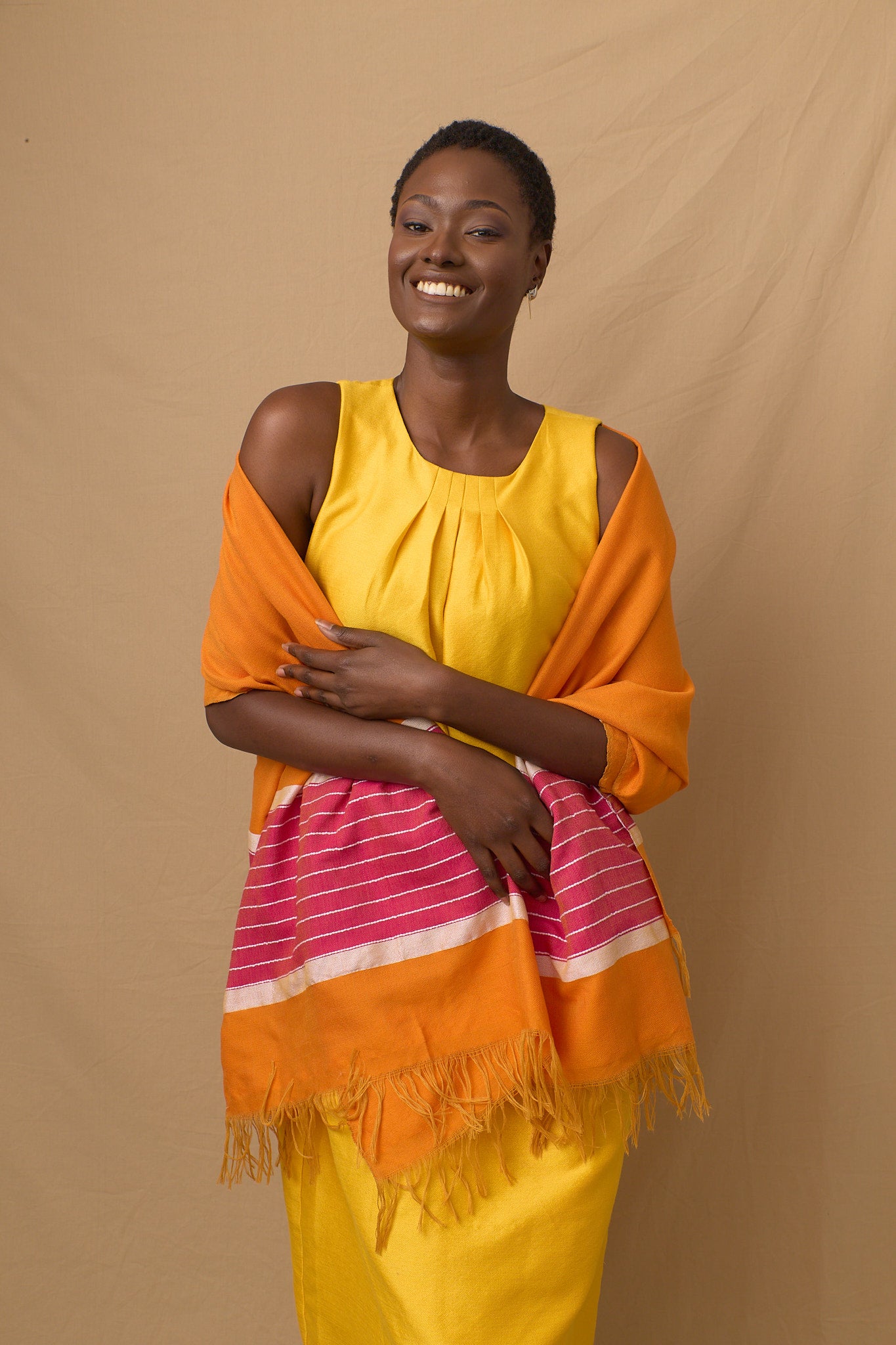 Rafet  scarf Orange bright
