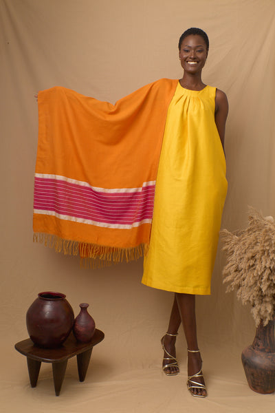 Rafet  scarf Orange bright