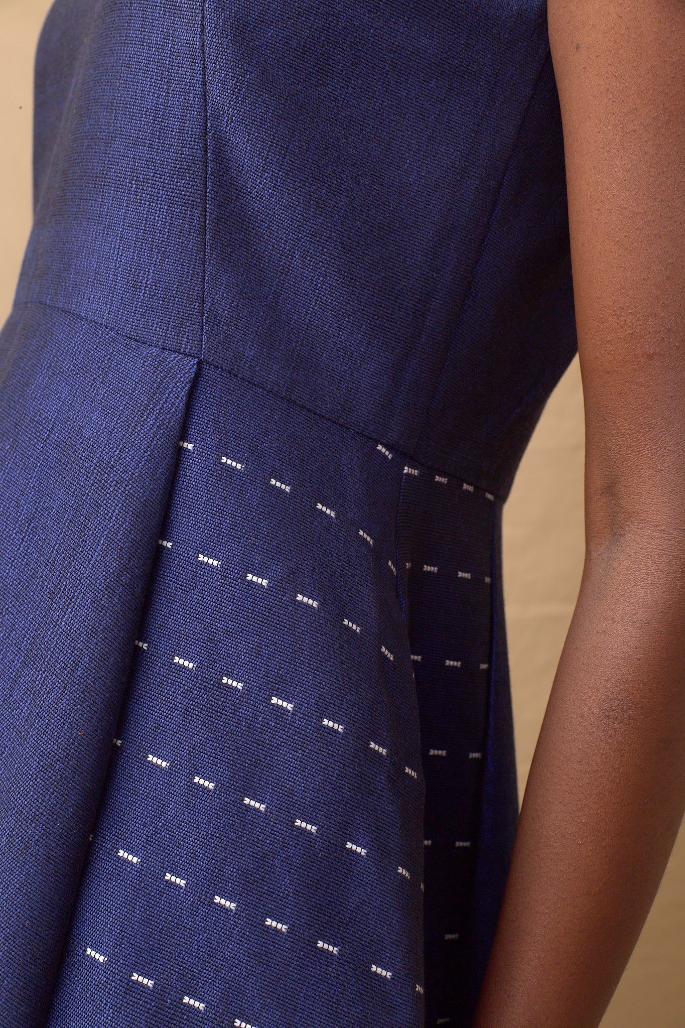 Sadio Full Skirt Dress Blue