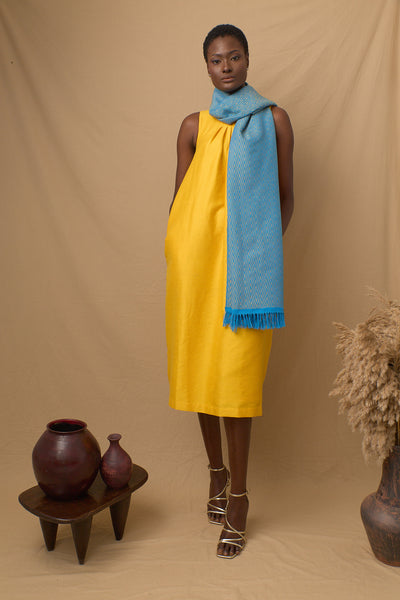 ZigZag Scarf yellow and blue