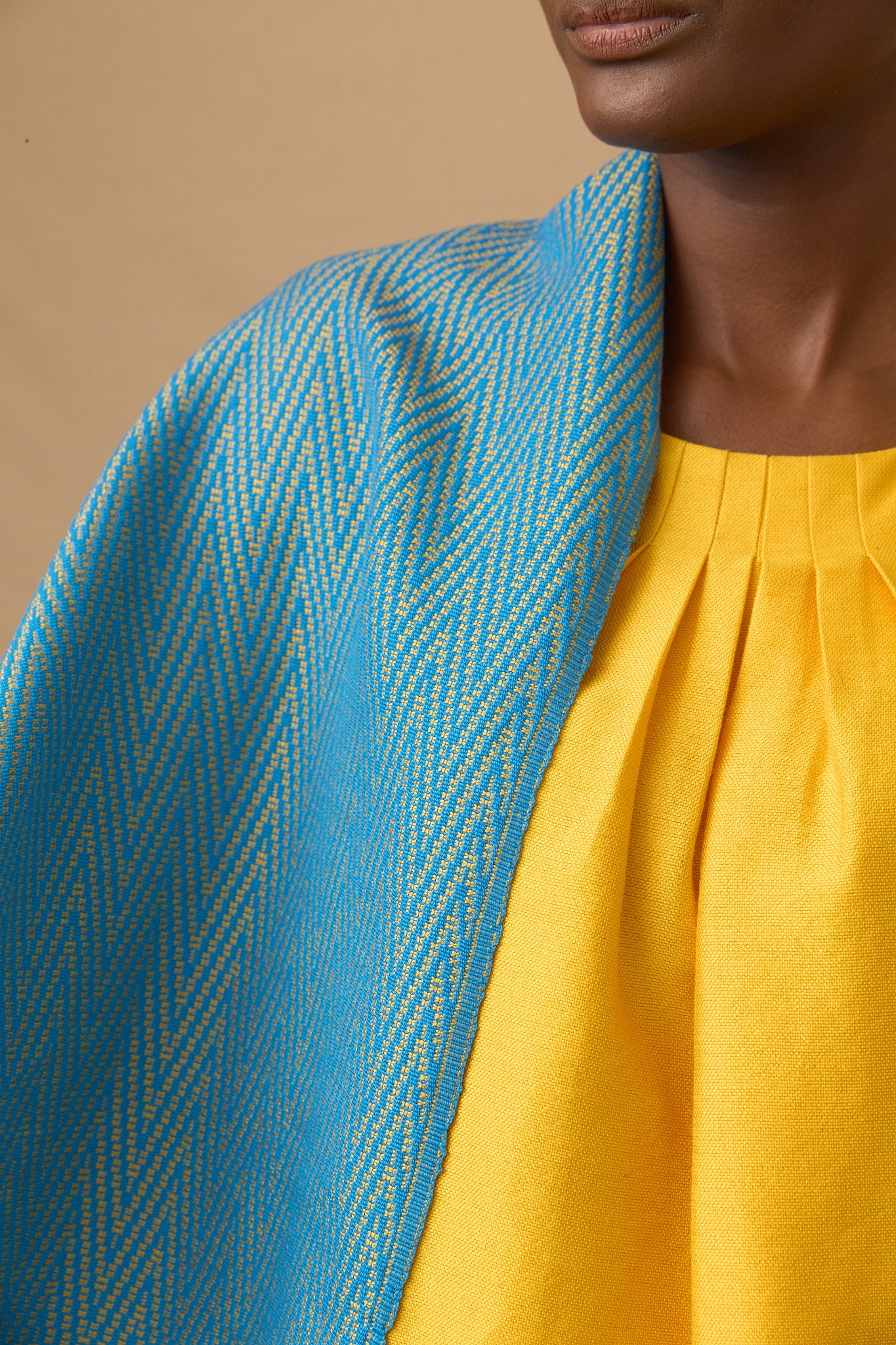 ZigZag Scarf yellow and blue